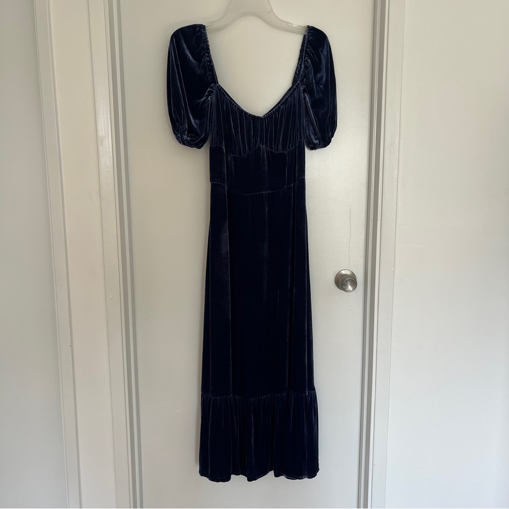 Reformation Suzanne Velvet Dress